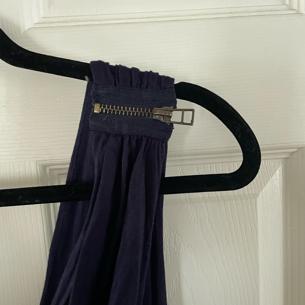 Lucca Couture Sleeveless Deep V Neck Dark Navy Maxi Dress Medium - Picture 4 of 8
